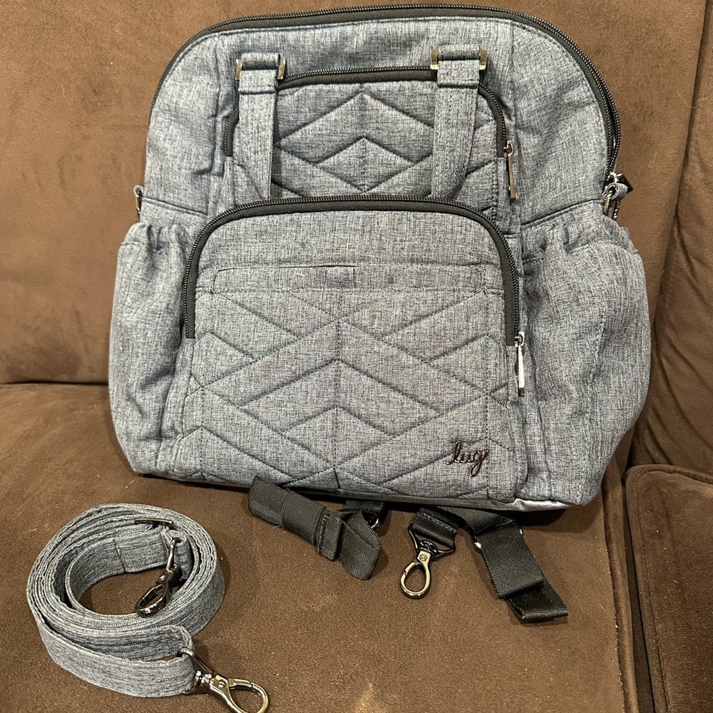 Lug Canter 2 Convertible Tote Bag Backpack Heather Gr… Gem